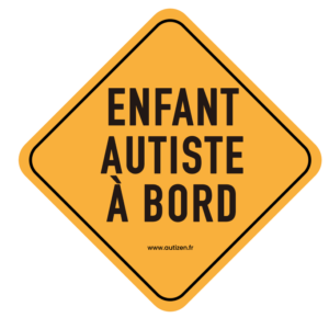 ÉCLIPSE 2 | Enfant Autiste à Bord - Autocollant de vitre Magnétique
